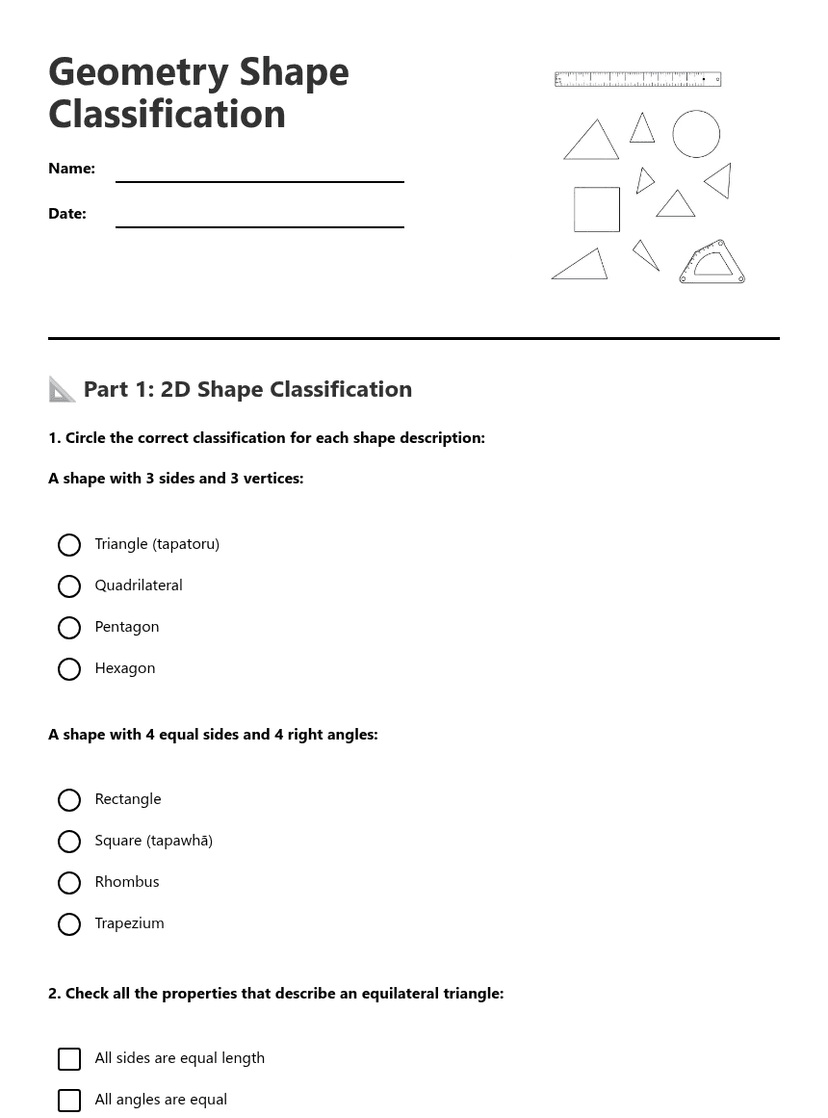 Geometry Shape Classification