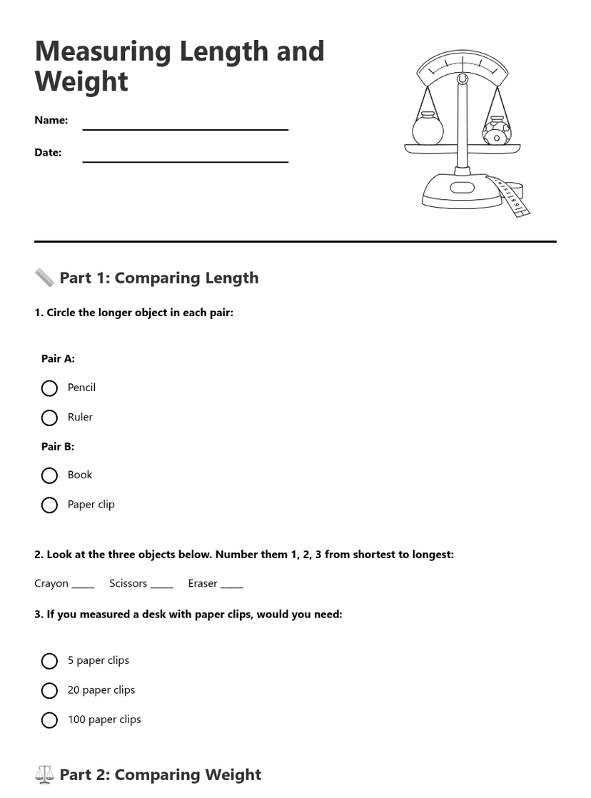 Measuring Length and Weight