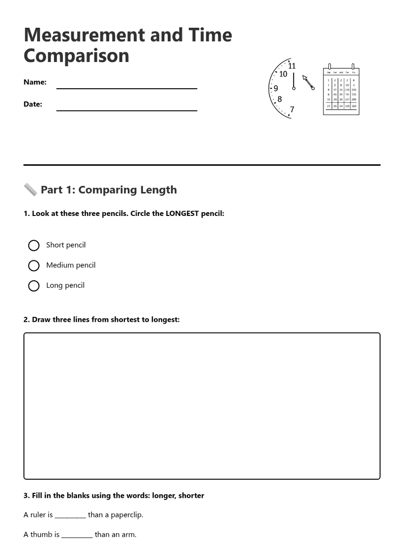 Measurement and Time Comparison