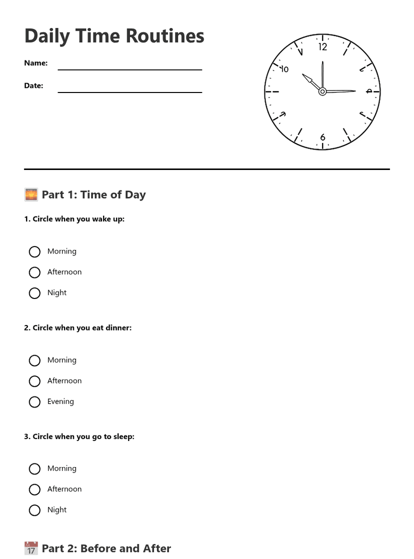 Daily Time Routines