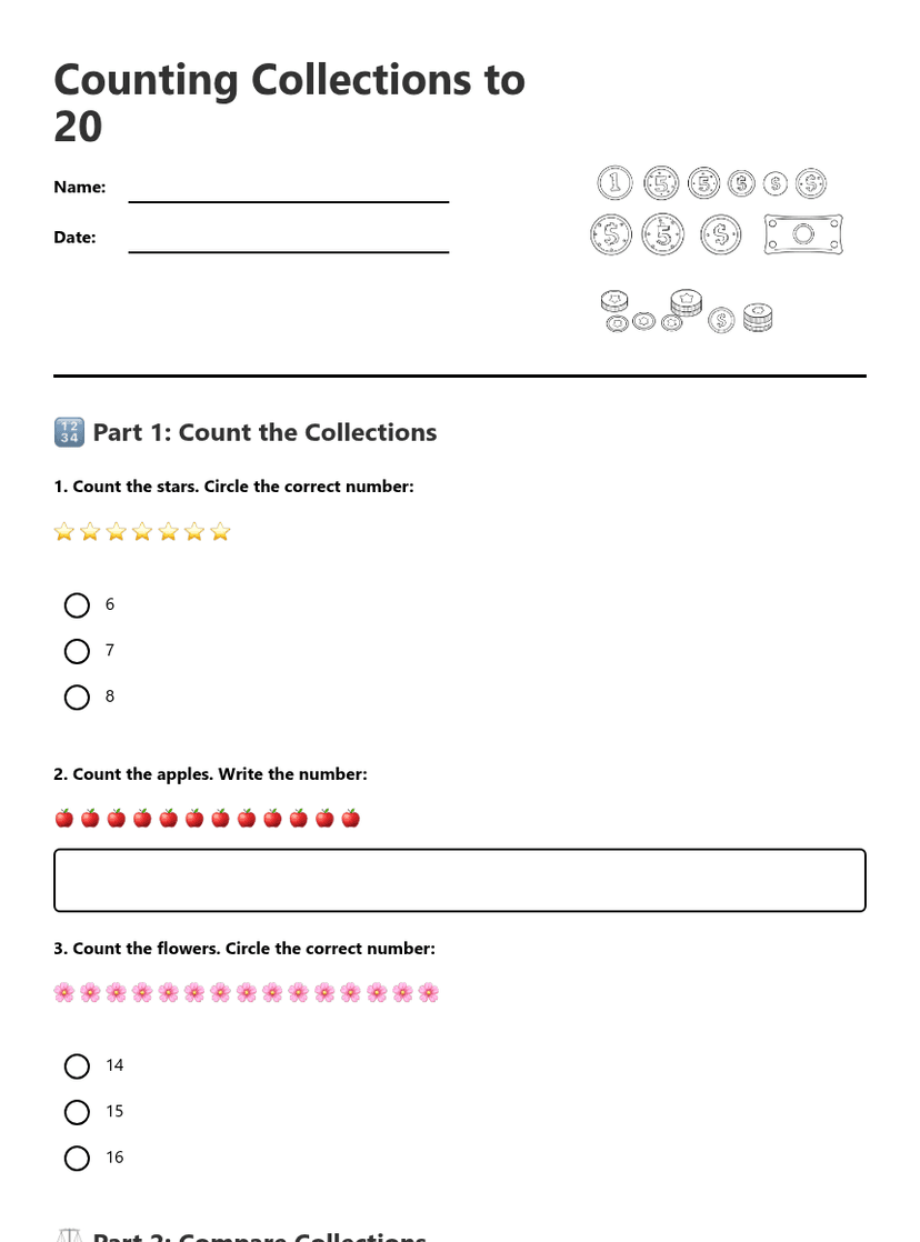 Counting Collections to 20