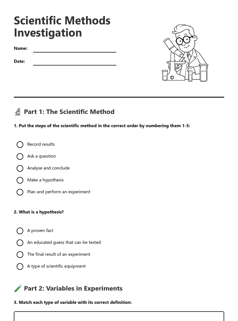 Scientific Methods Investigation
