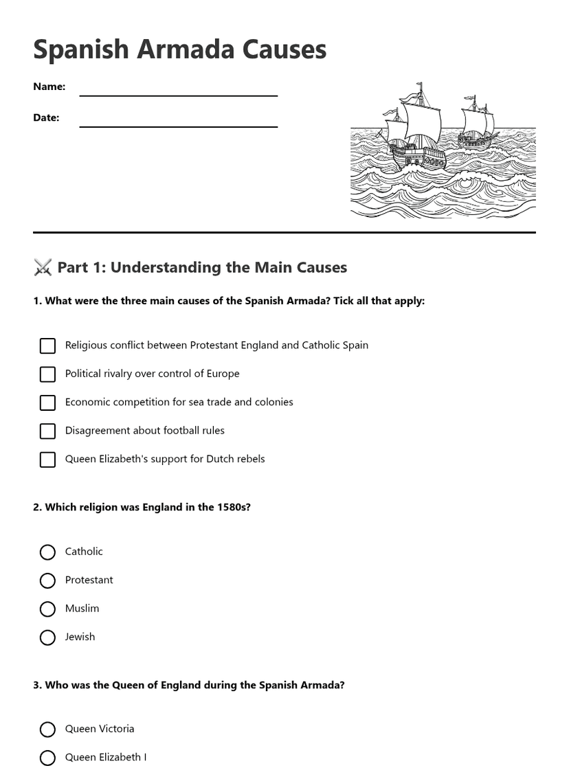 Spanish Armada Causes