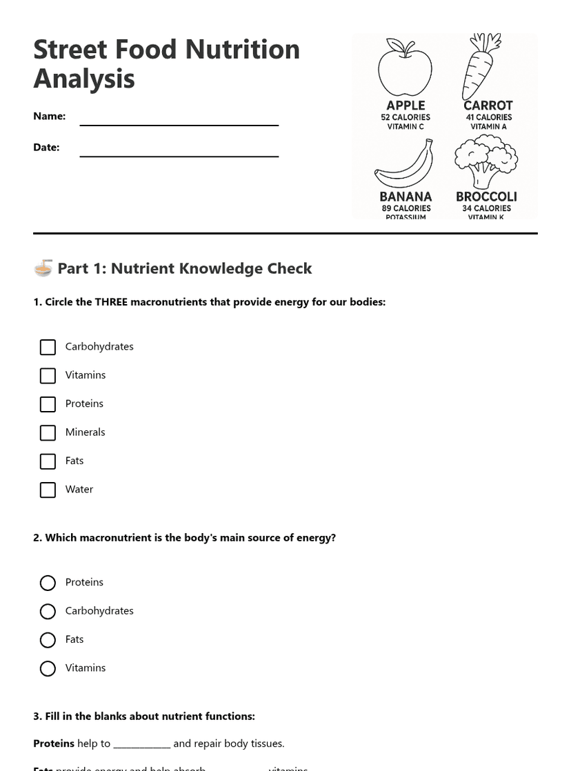 Street Food Nutrition Analysis