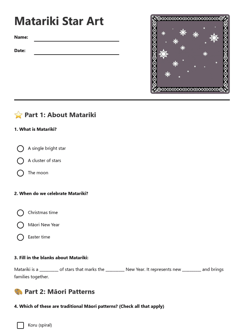 Matariki Star Art