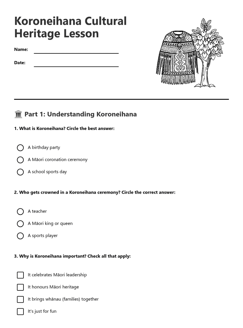 Koroneihana Cultural Heritage Lesson