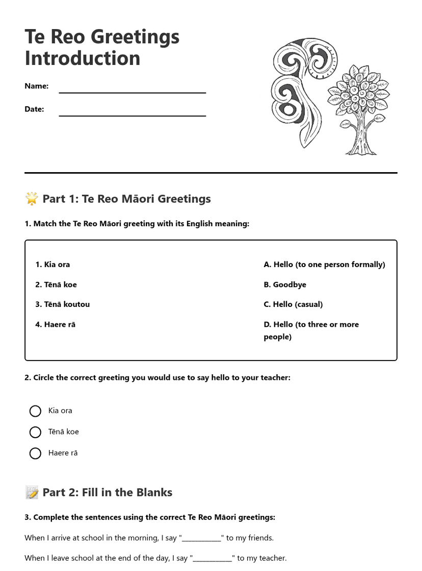 Te Reo Greetings Introduction