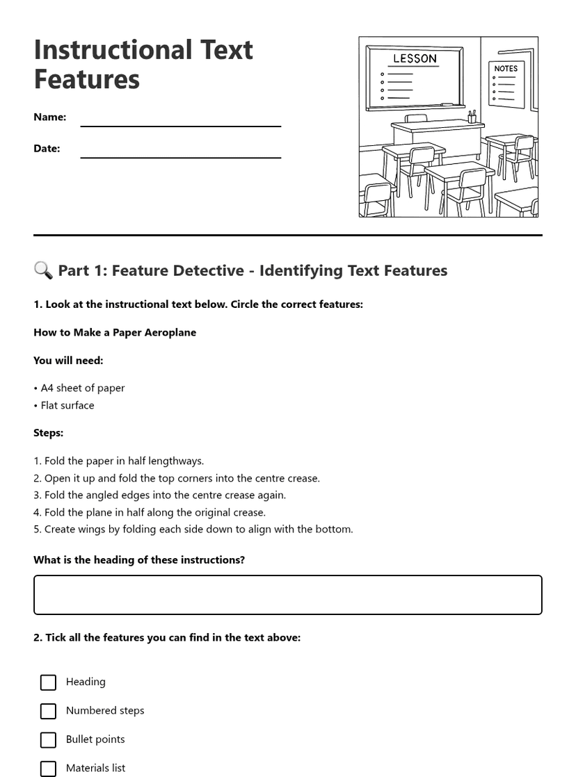 Instructional Text Features