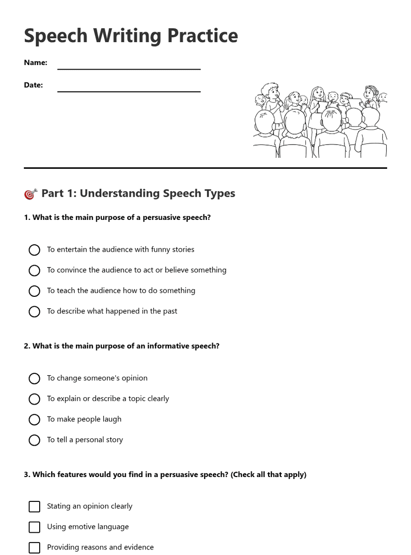 Speech Writing Practice