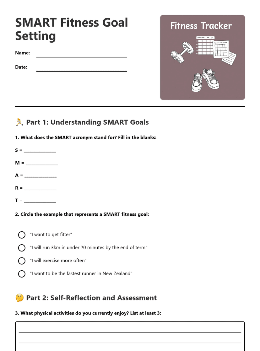 SMART Fitness Goal Setting