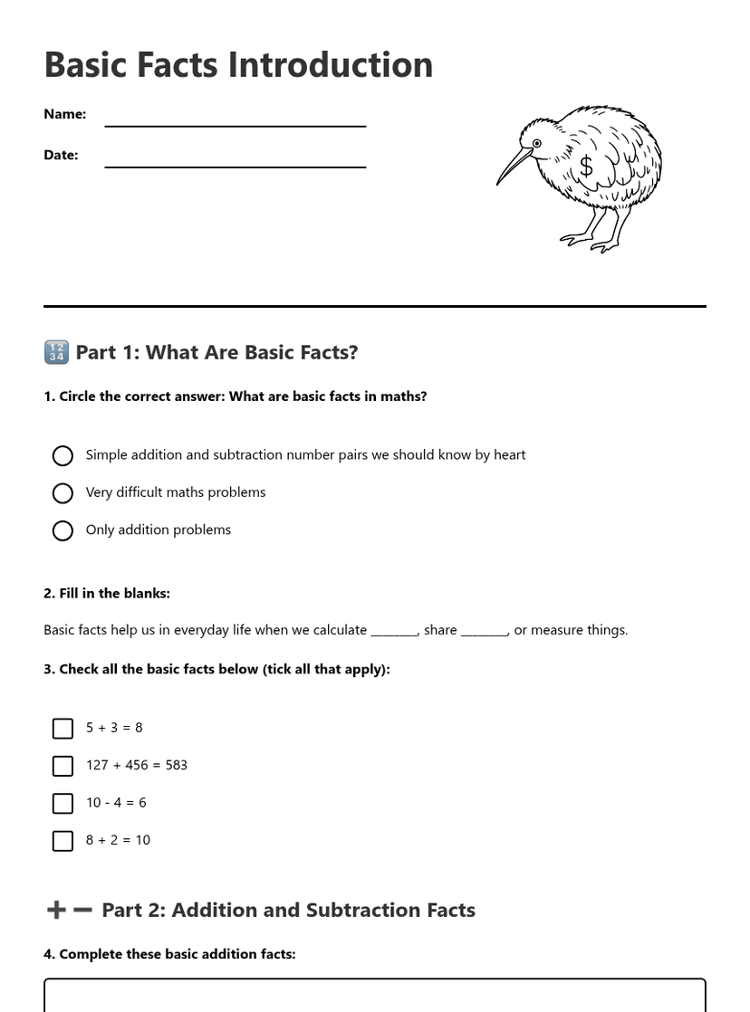 Basic Facts Introduction