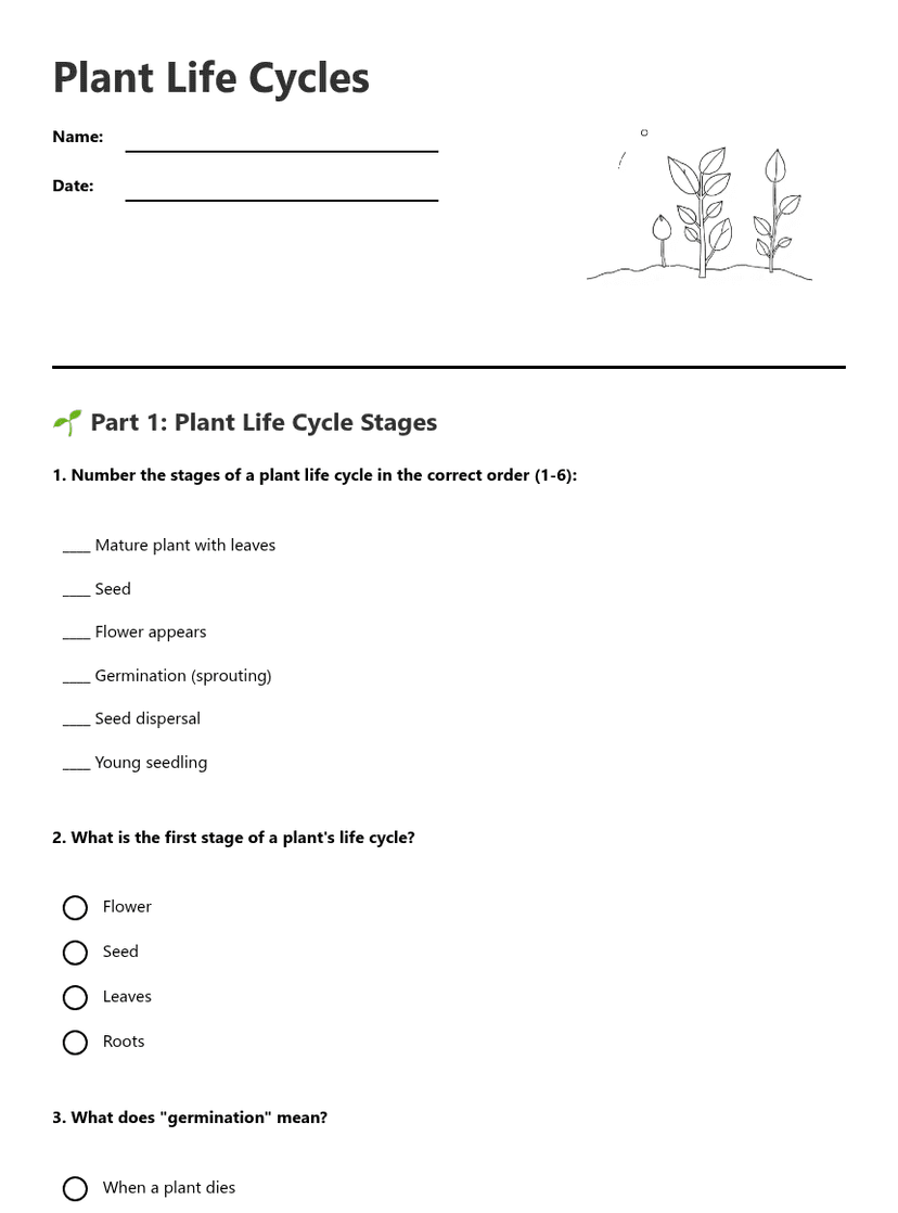 Plant Life Cycles