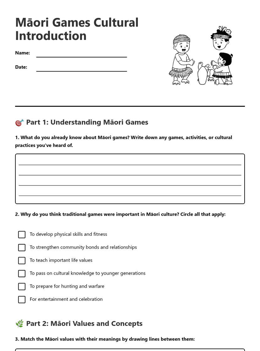 Māori Games Cultural Introduction