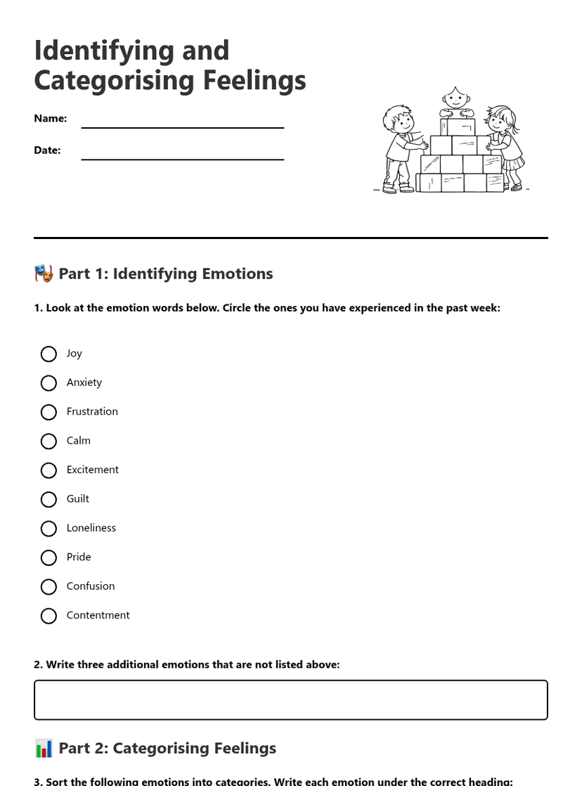 Identifying and Categorising Feelings
