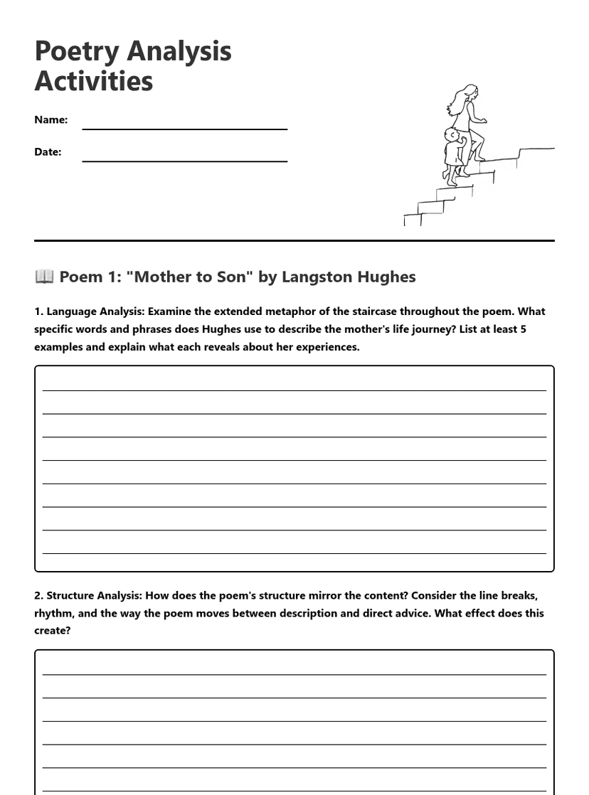 Poetry Analysis Activities