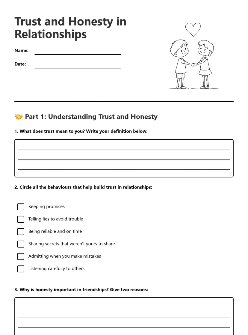 Trust and Honesty Relationships