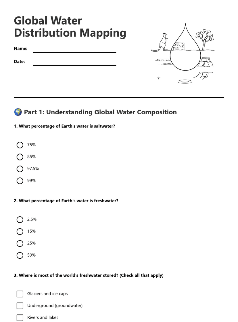 Global Water Distribution Mapping