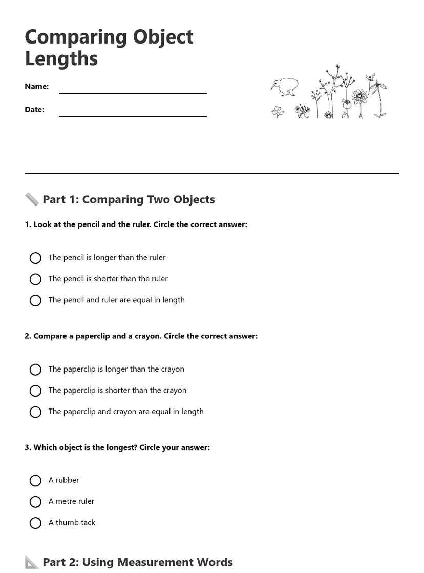 Comparing Object Lengths