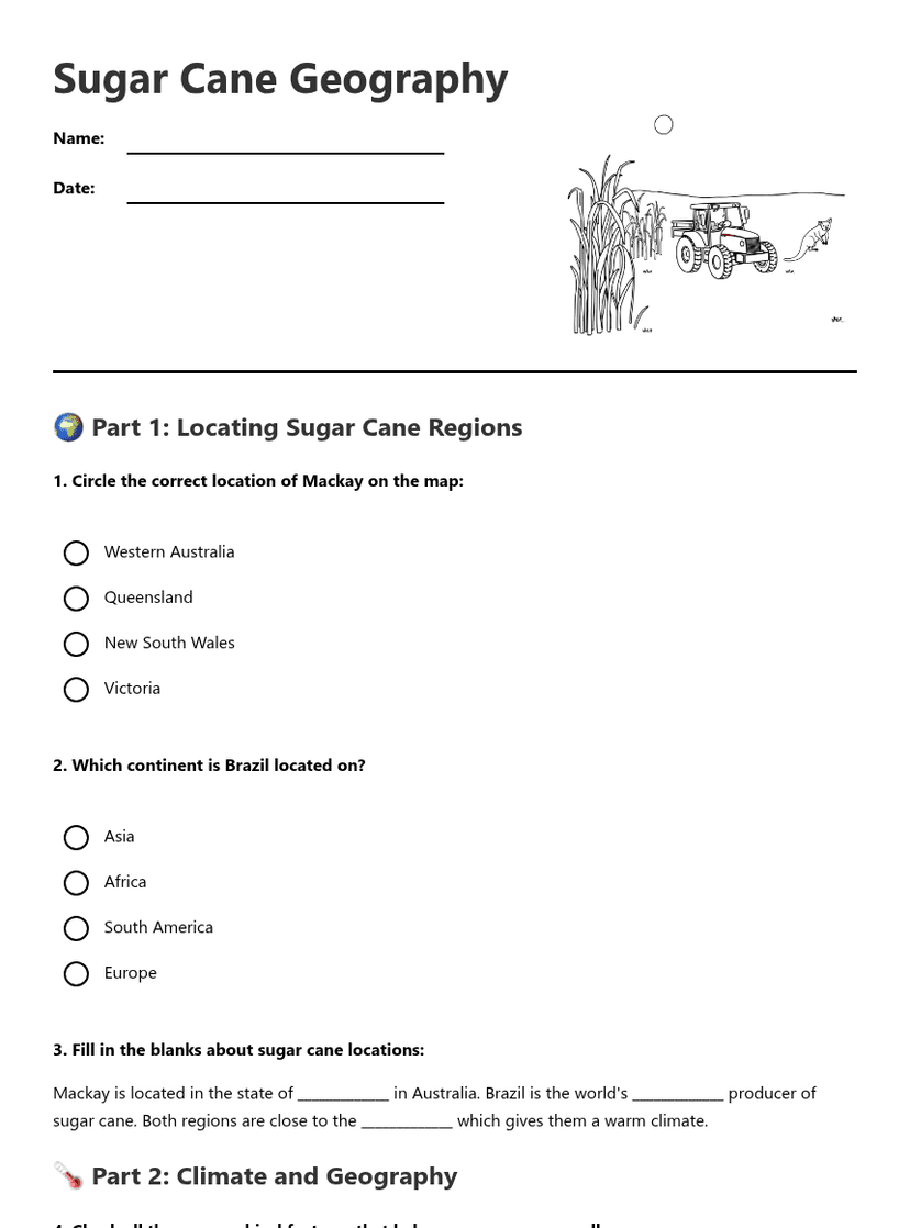 Sugar Cane Geography