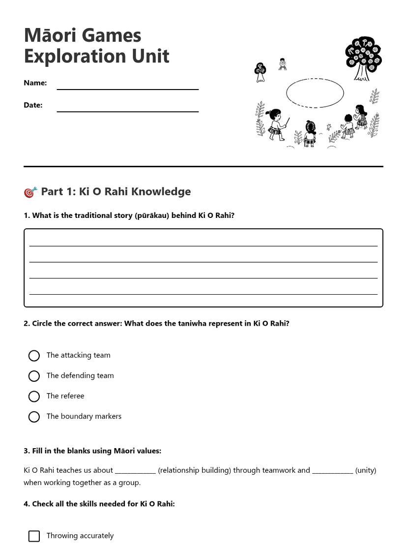 Māori Games Exploration Unit