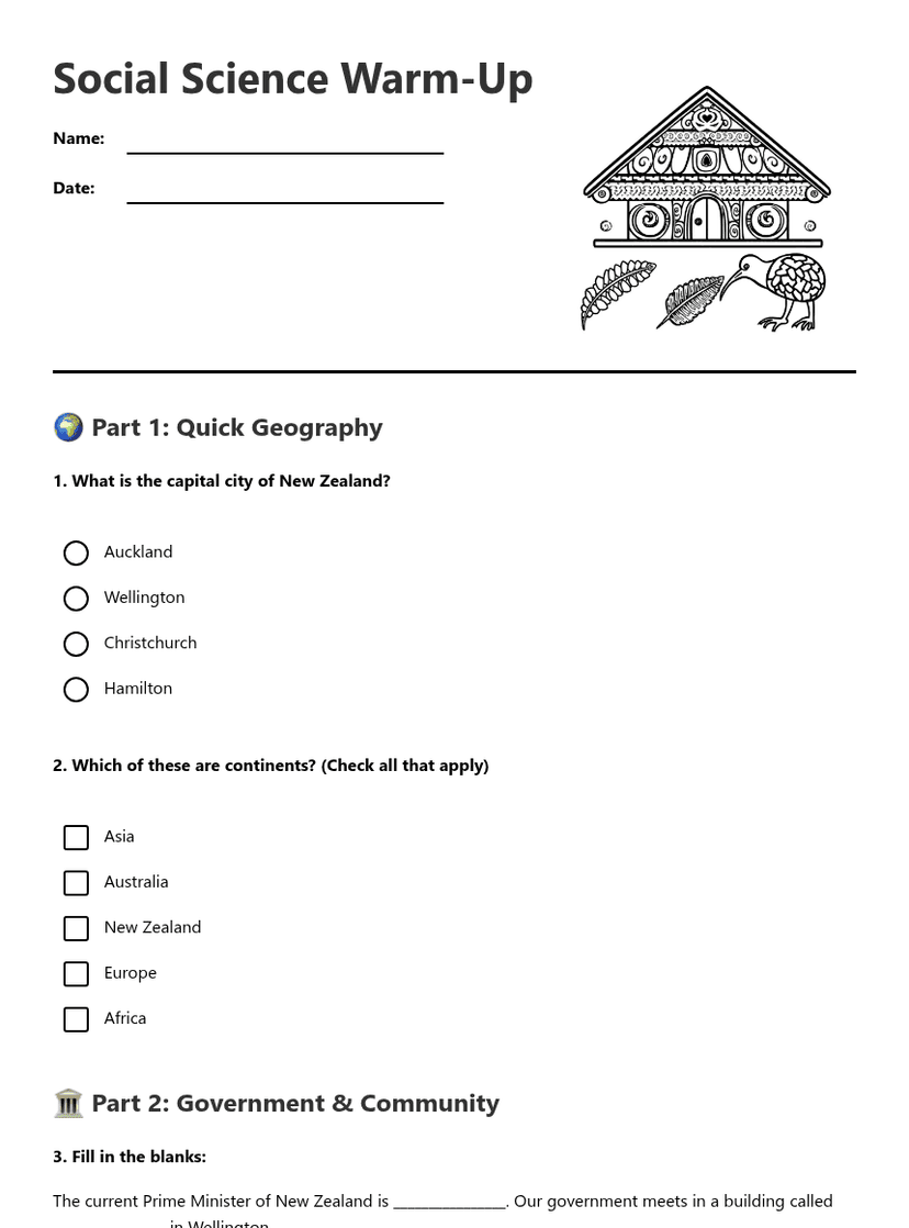 Social Science Warm-Up
