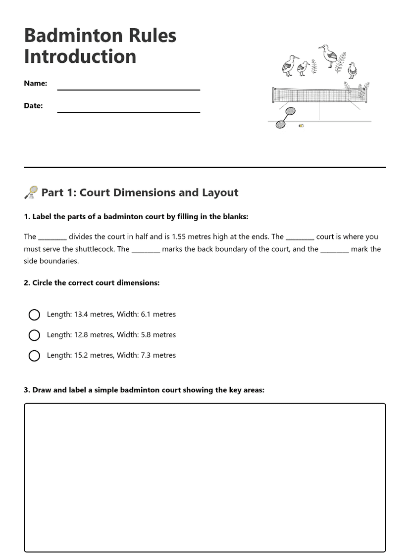 Badminton Rules Introduction