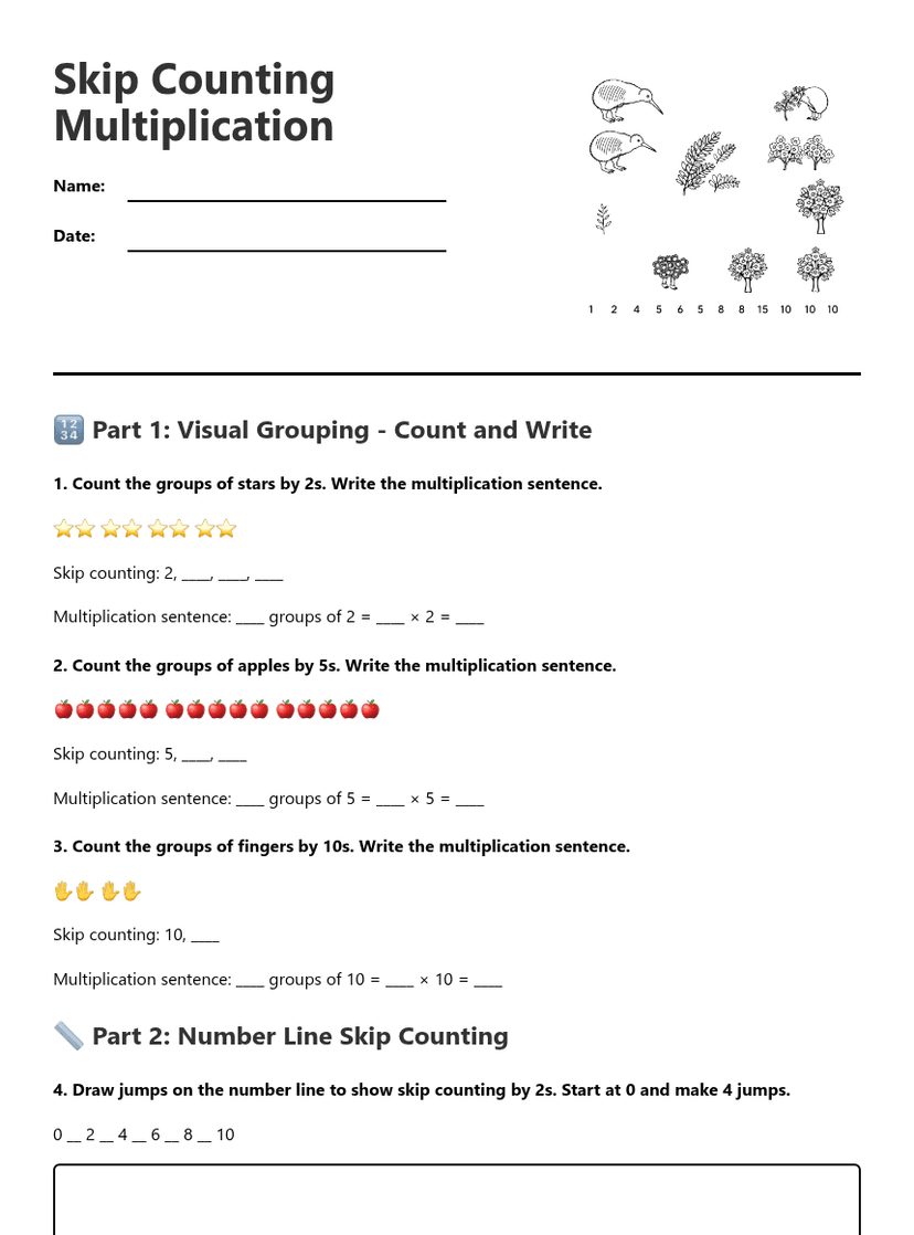 Skip Counting Multiplication