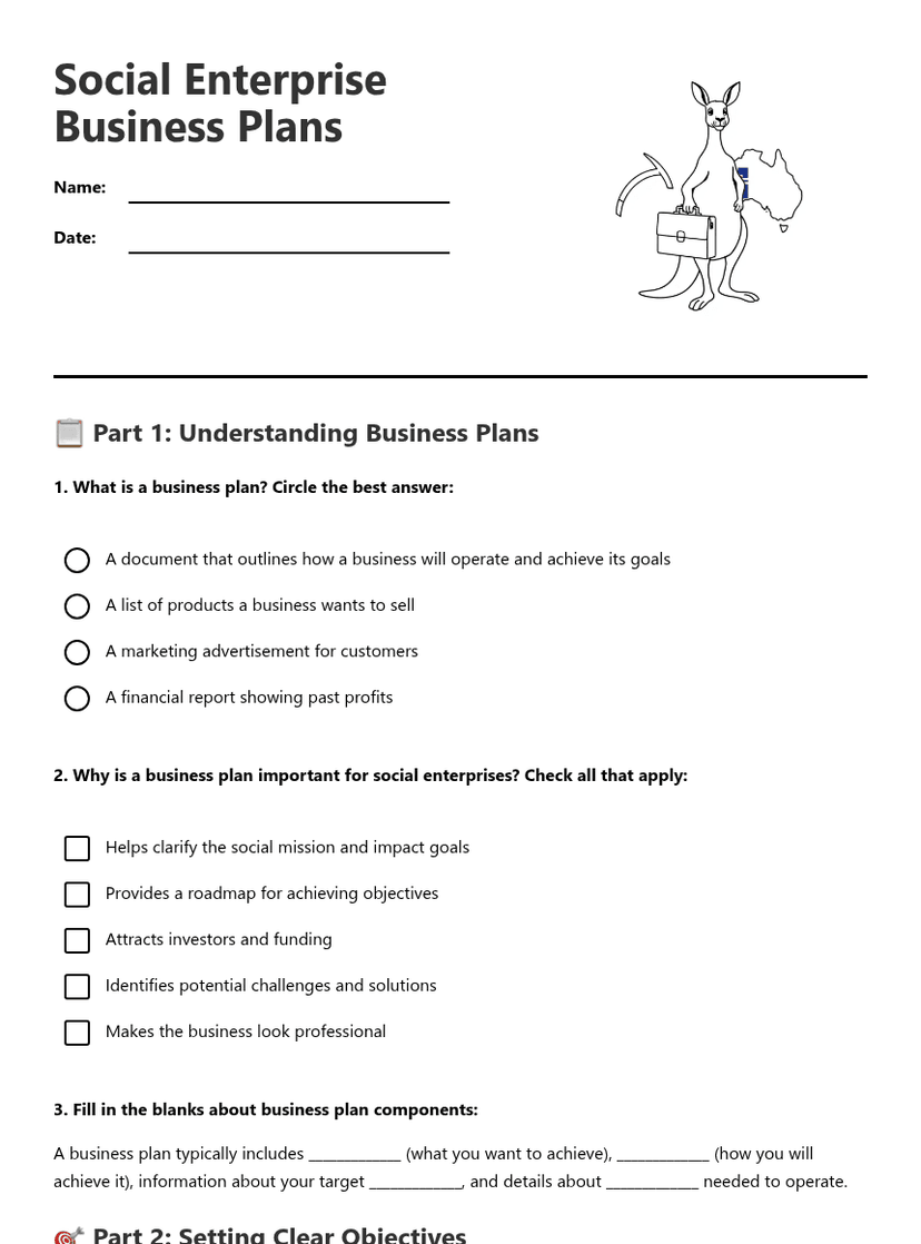 Social Enterprise Business Plans