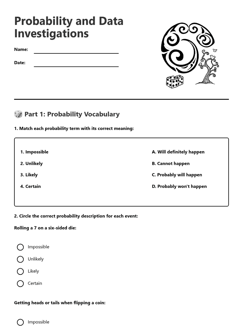 Probability and Data Investigations