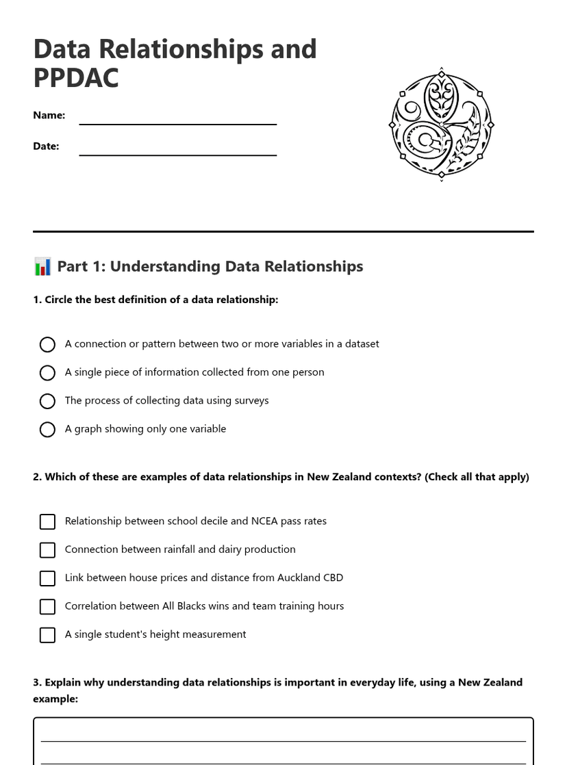 Data Relationships and PPDAC