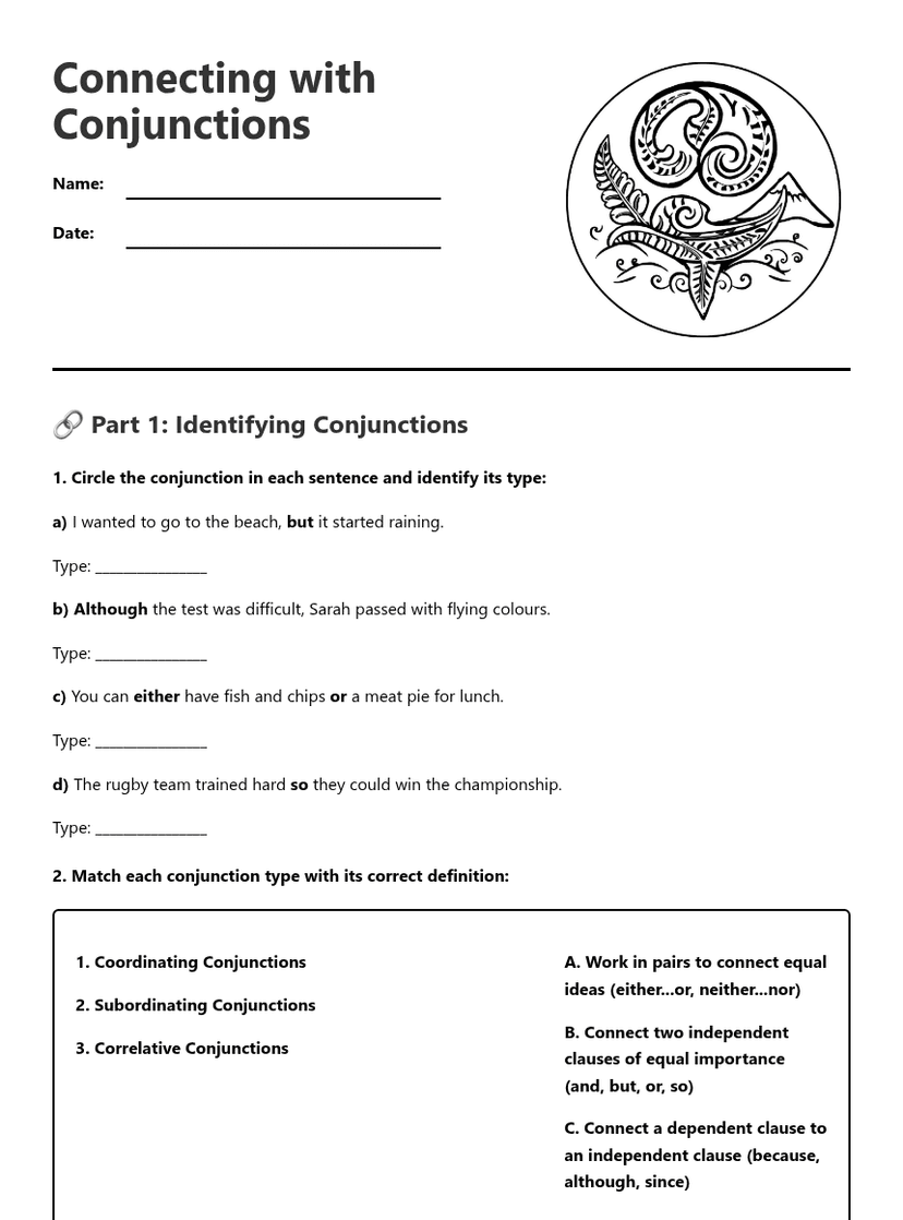 Connecting with Conjunctions