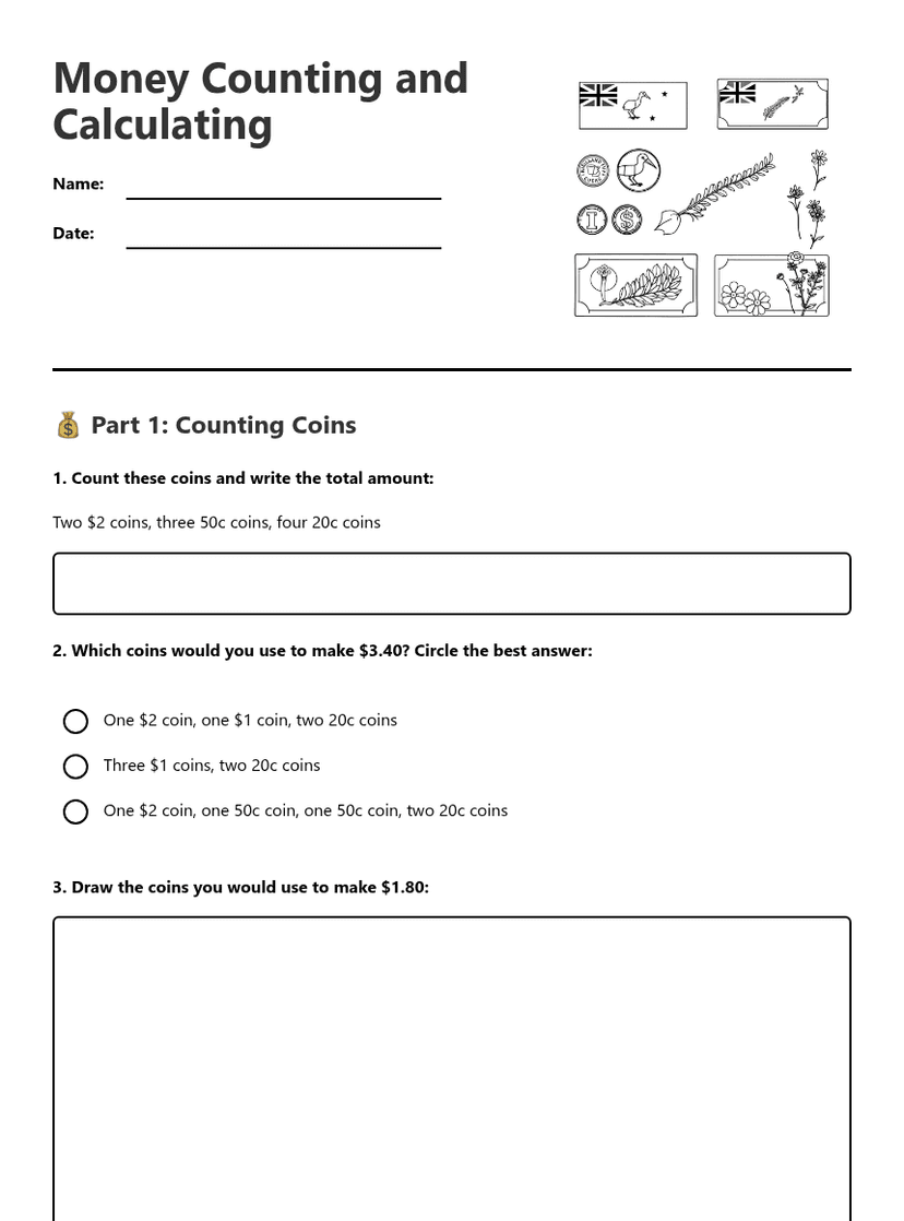 Money Counting and Calculating