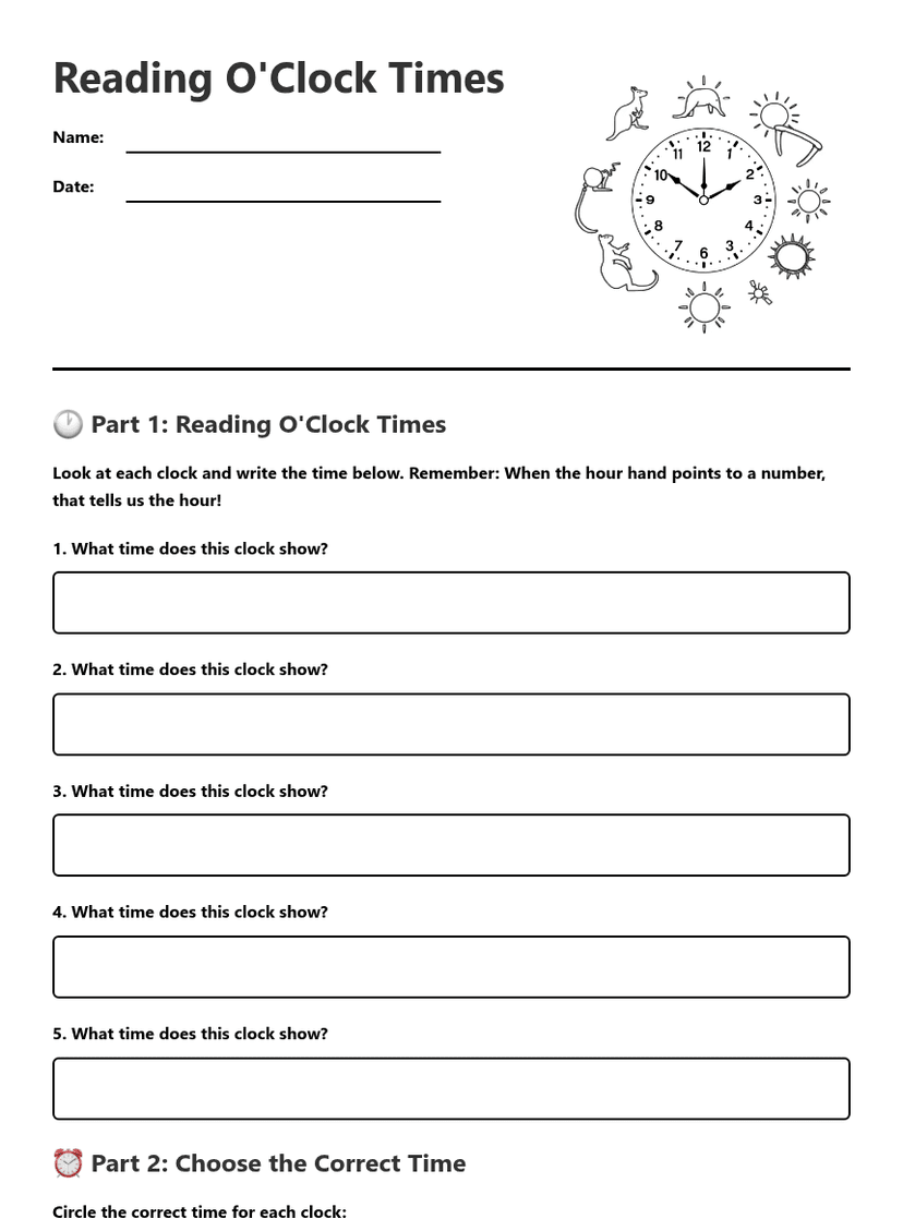 Reading O'Clock Times