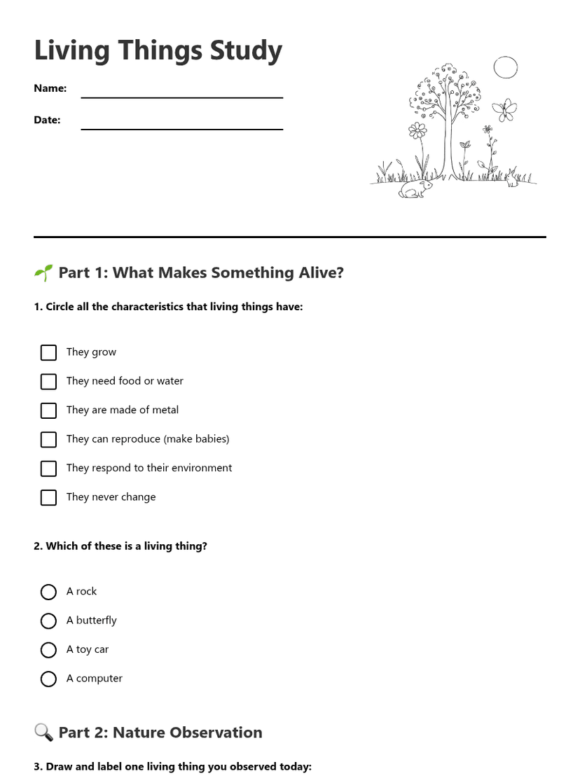 Living Things Study