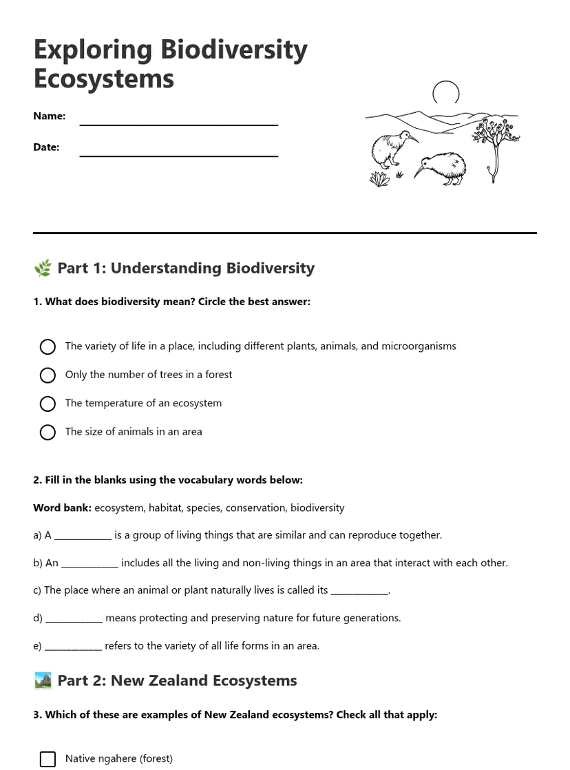 Exploring Biodiversity Ecosystems