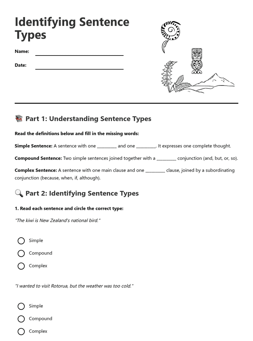 Identifying Sentence Types