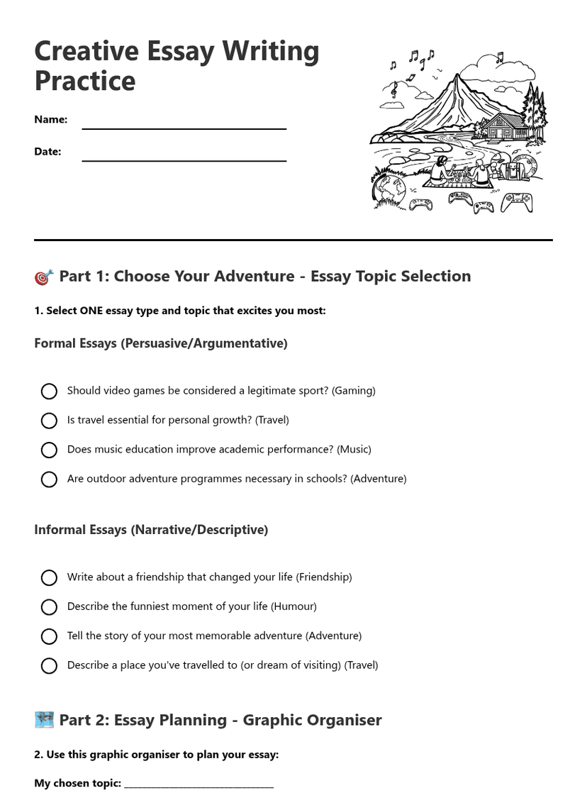 Creative Essay Writing Practice