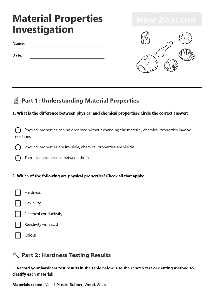 Material Properties Investigation