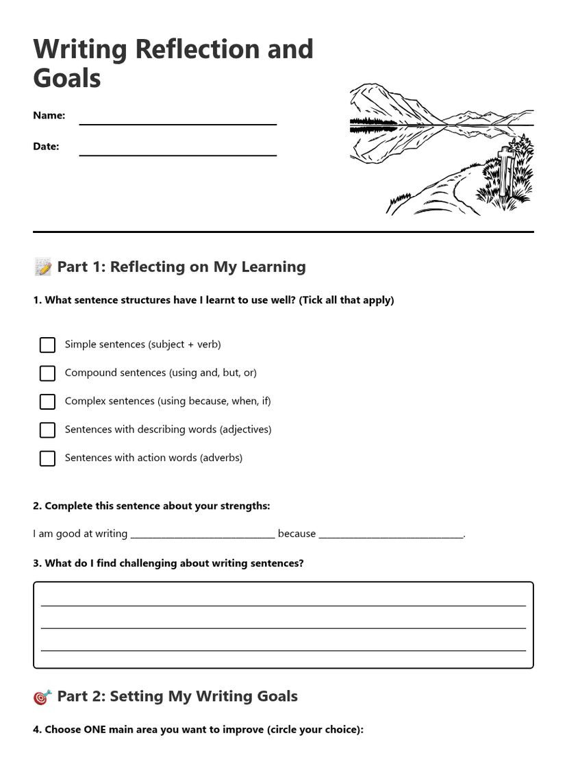 Writing Reflection and Goals