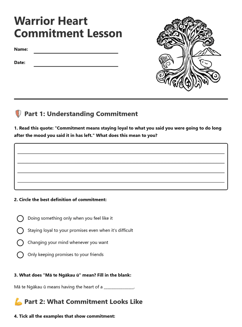 Warrior Heart Commitment Lesson