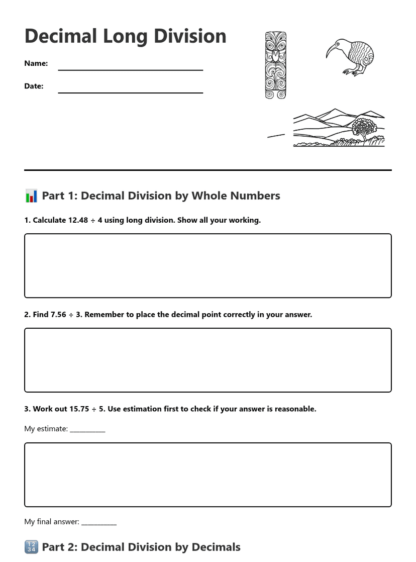 Decimal Long Division