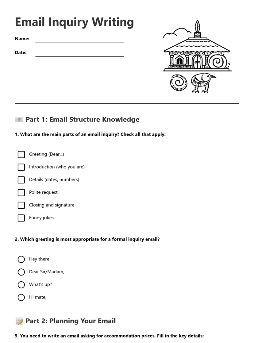 Email Inquiry Writing
