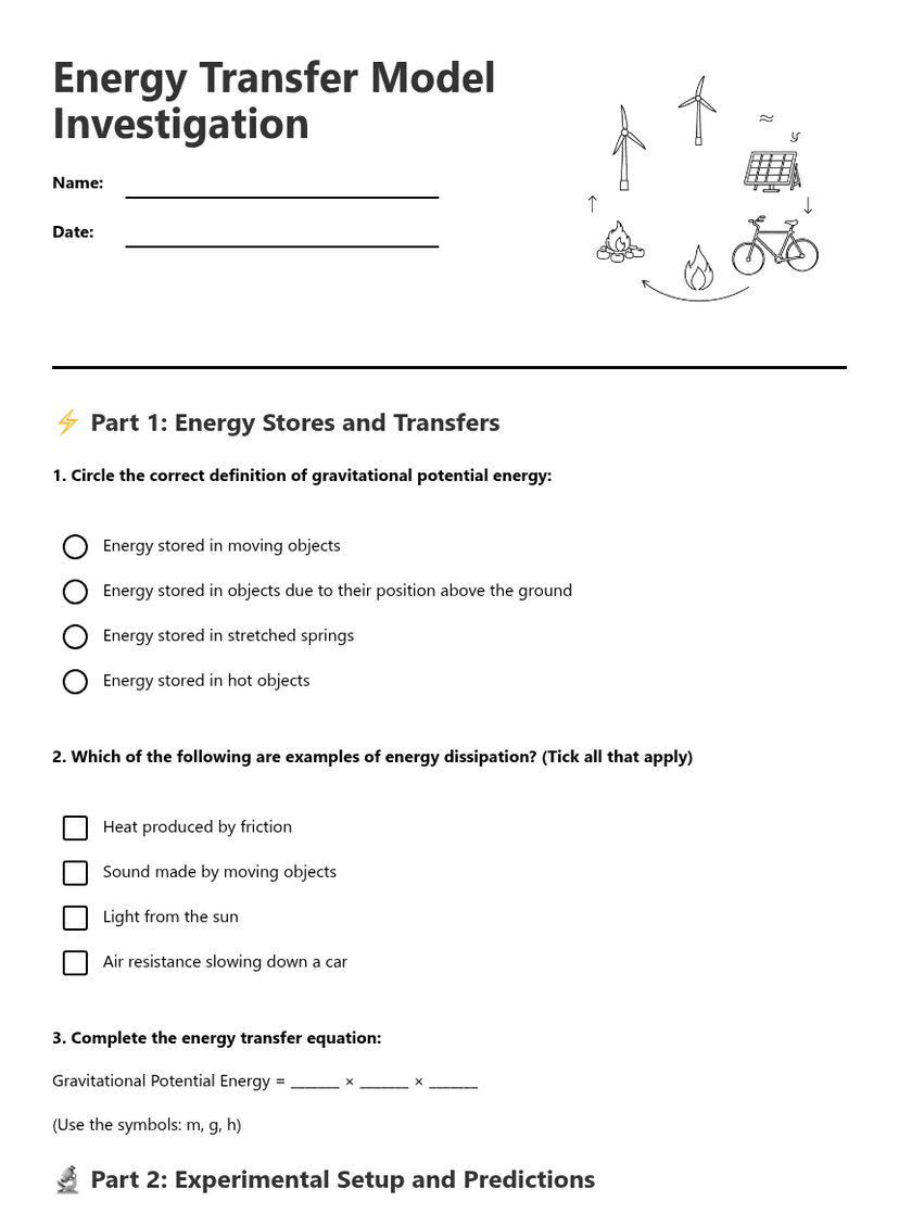 Energy Transfer Model Investigation