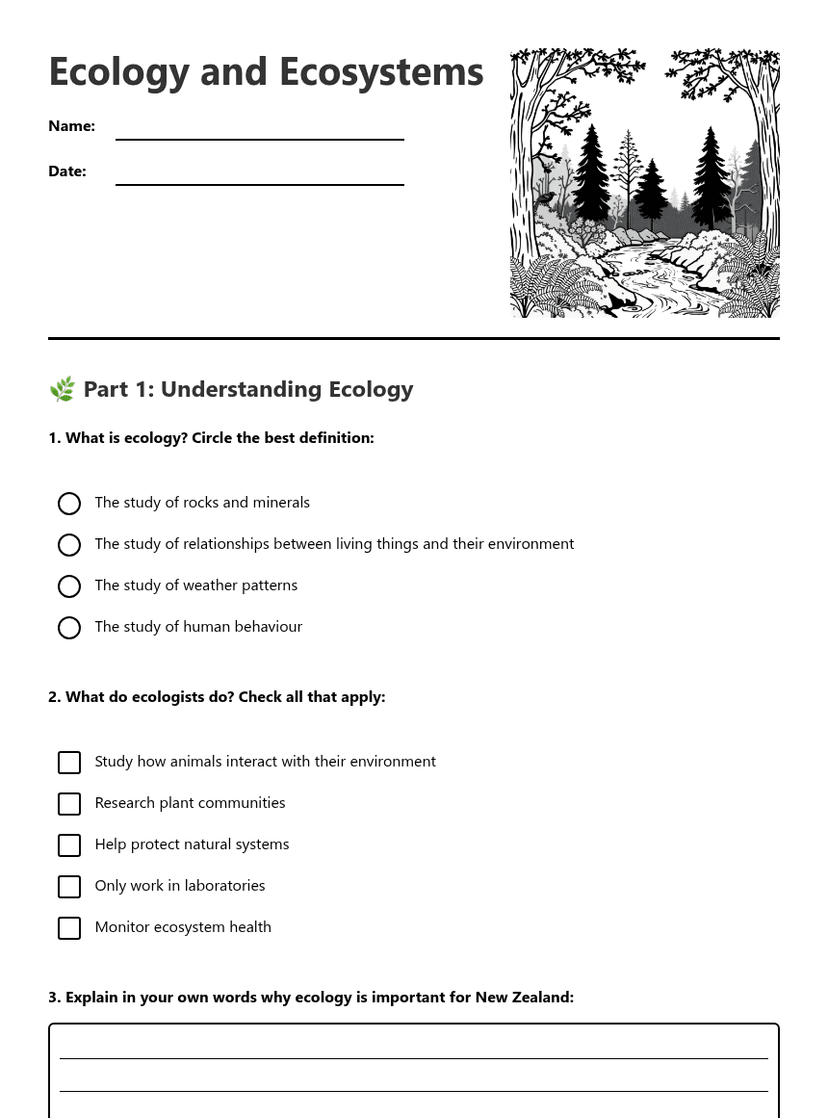 Ecology and Ecosystems
