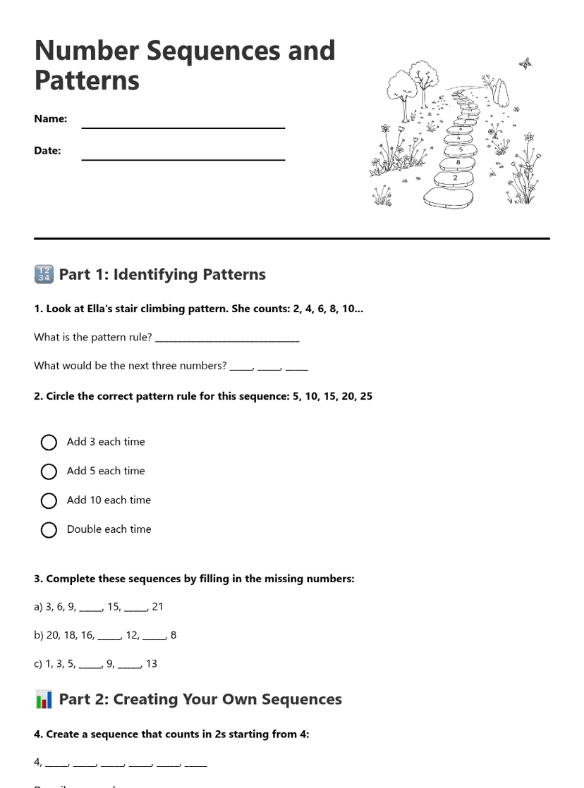 Number Sequences and Patterns