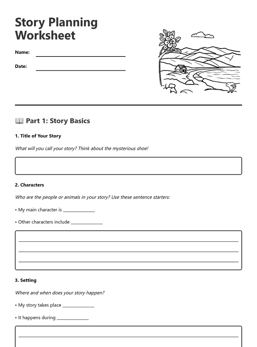 Story Planning Worksheet