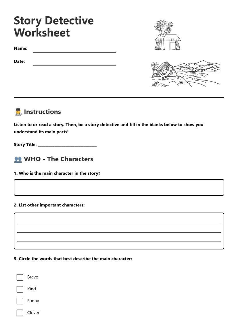 Story Detective Worksheet