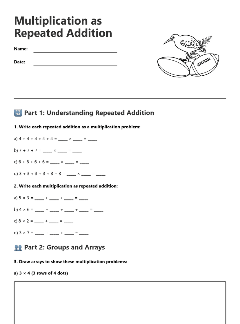 Multiplication as Repeated Addition