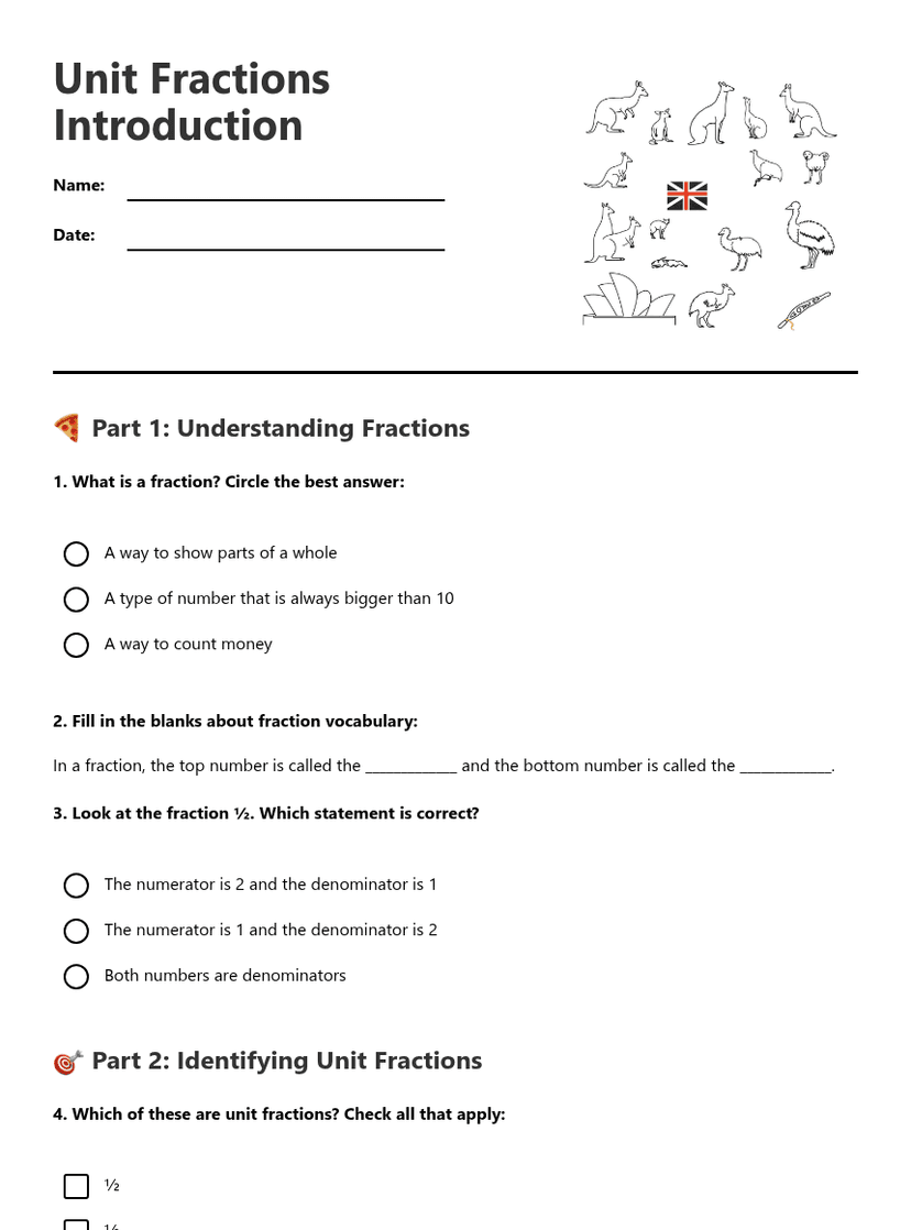 Unit Fractions Introduction