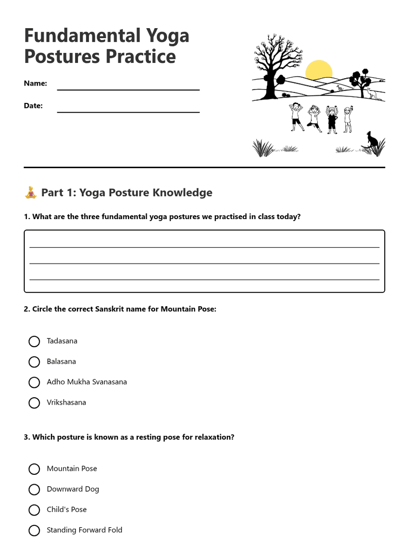 Fundamental Yoga Postures Practice